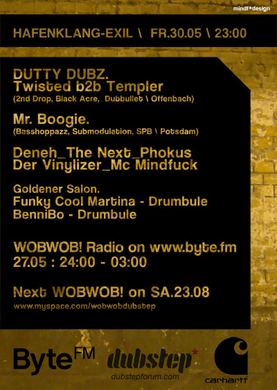 WOB WOB! presents: DUTTY DUBZ + MR. BOOGIE
